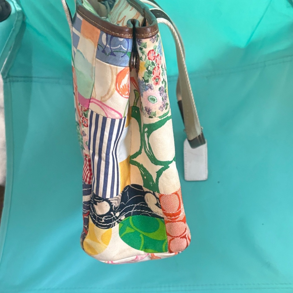 Coach Hampton Multicolor Patchwork Canvas Tote/St… - image 4